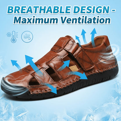 Men's Closed Toe Sport Sandals – Breathable Outdoor Fisherman Shoes, Anti-Slip Summer Beach Loafers for Hiking, Walking & Water Activities | Velora