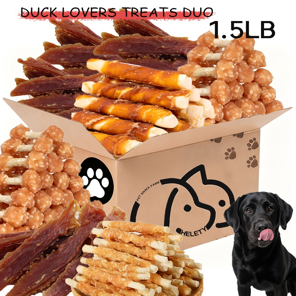 High-Protein Duck Jerky Dog Treats Bundle – Grain & Rawhide Free Daily Chews for Small, Medium & Large Breeds, Premium Quality Natural Dog Snacks