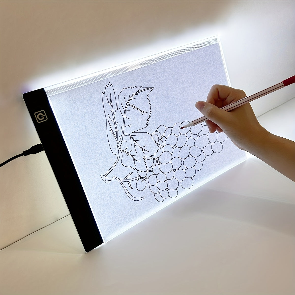LED Light Pad for Diamond Painting – A2 A3 A4 A5 USB Powered, Adjustable Brightness, Ultra-Thin Light Board for Tracing Sketching Drawing Animation Stencil Art Craft, Optional Bracket & Drill Pen