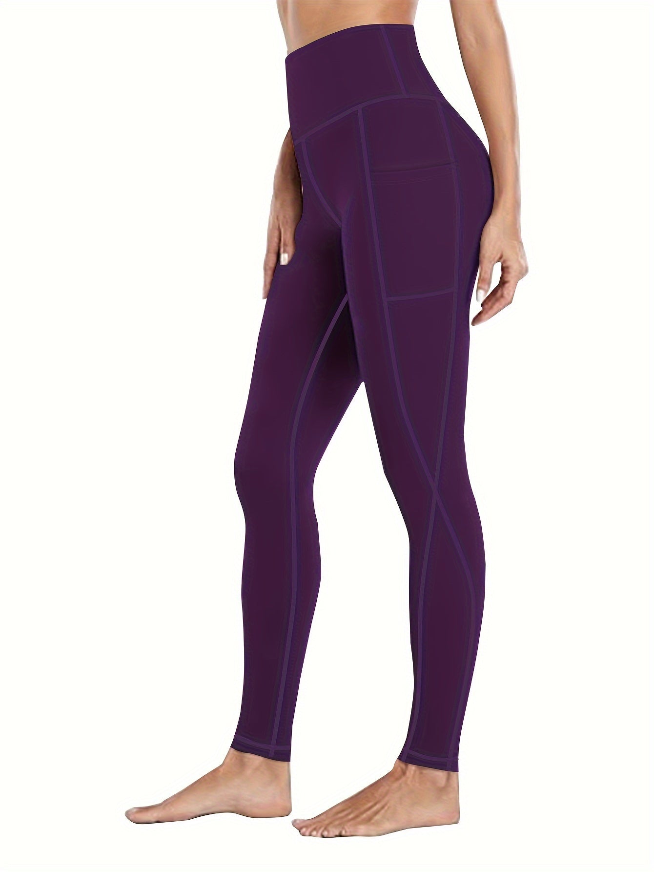 Women's High Waist Compression Leggings 3-Pack with Pockets 230g Breathable Tights for Yoga Fitness Sports Daily Wear – All Seasons Multi-Color Shapewear S-XXL