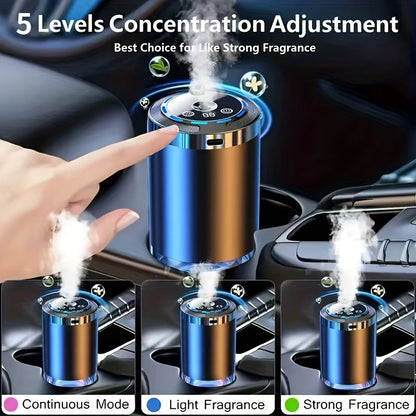 Smart Car Aroma Diffuser with Essential Oils Starry Sky Projection Humidifier Ambient Light Car Air Freshener Ocean Osmanthus Cologne Scent 1.69oz Bottle for Car Interior