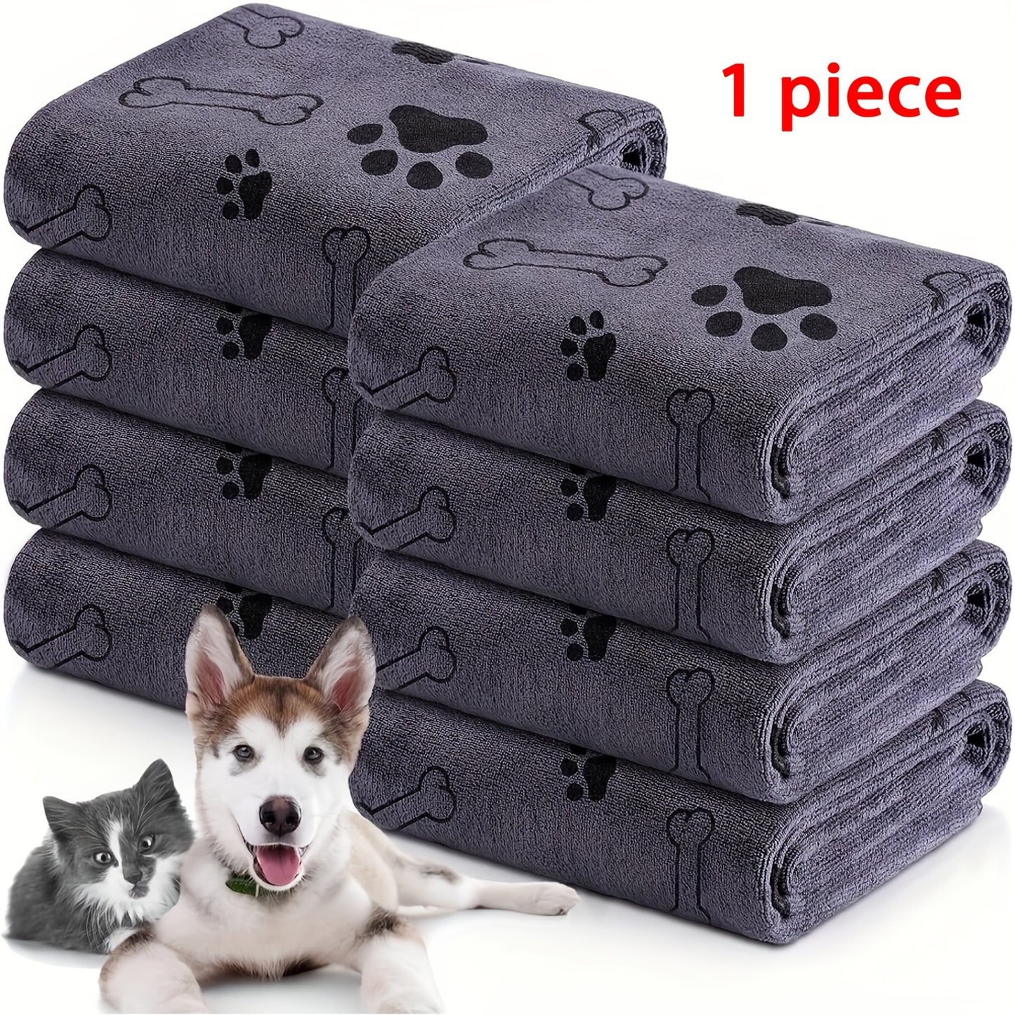 Large Pet Bath Towel for Dogs & Cats, 40x24 Inch Super Absorbent Quick Dry Microfiber Dog Towel, Soft Drying Blanket for Bathing, Grooming & Beach – Pet Supplies Gift