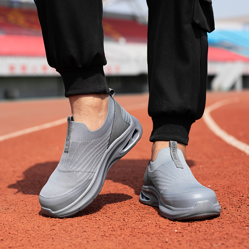 Steel Toe Work Shoes for Men Slip-On Lightweight Safety Sneakers Puncture-Resistant Non-Slip for Construction Warehouse Restaurant Black Grey Blue US 5.5-14