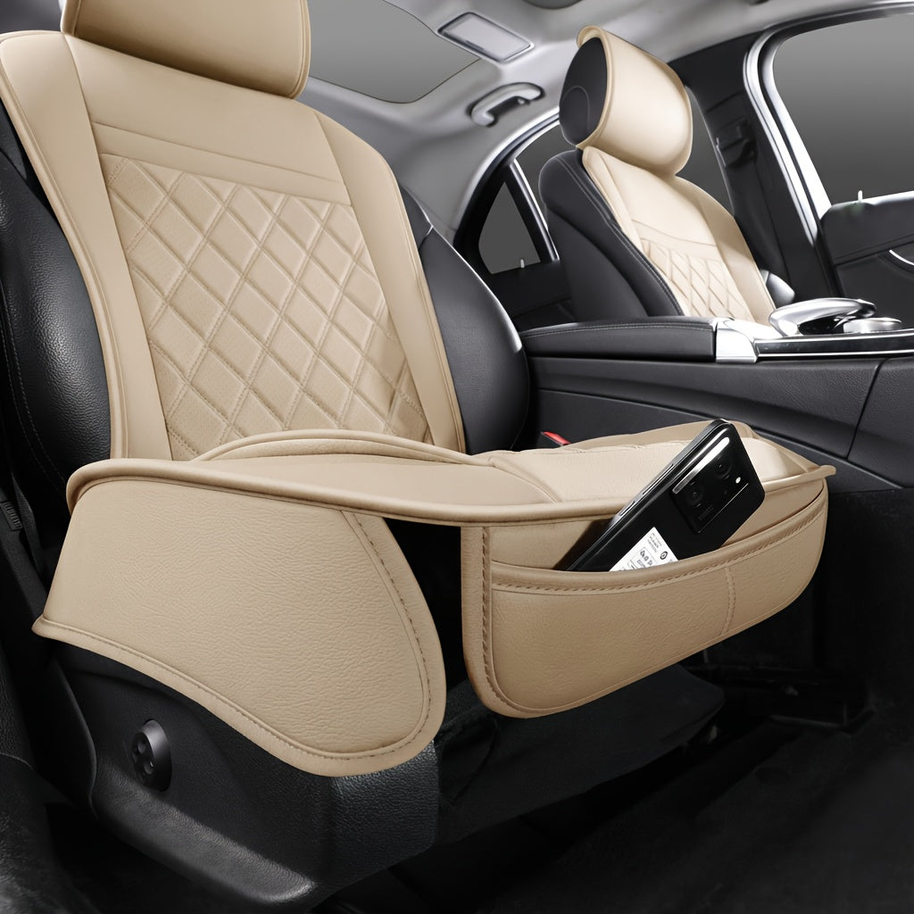 Universal Front Car Seat Covers 2-Pack Full Surround High-Back Bucket Seat Protector Anti-Slip Easy Install for Cars SUVs Trucks - Multiple Colors & Styles