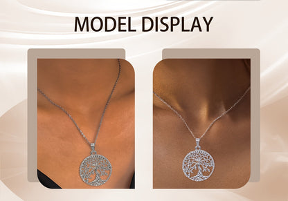 925 Sterling Silver Tree of Life Pendant Necklace for Women – Hypoallergenic Boho Vintage Style, Perfect Gift for Her, Casual & Dressy Wear