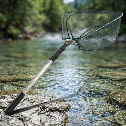 Foldable Telescoping Fishing Landing Net with Aluminum Alloy Frame – Extendable Handle 21.7–75 Inch for Bass, Trout & Fly Fishing, Professional Portable Collapsible Fish Net