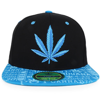 Rasta MJ Leaf 3D Embroidered Flat Bill Snapback Cap – Hip Hop Reggae Hat, Adjustable Snapback, One Size Fits Most, Unisex Streetwear Baseball Cap
