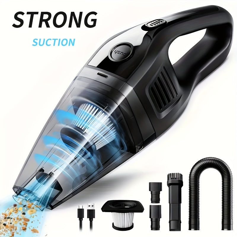 Cordless Rechargeable Handheld Vacuum Cleaner – 6KPa Strong Suction, Quiet 40dB, Portable Mini Vacuum for Pet Hair, Car, Keyboard, Office & Home Cleaning with Crevice Tool