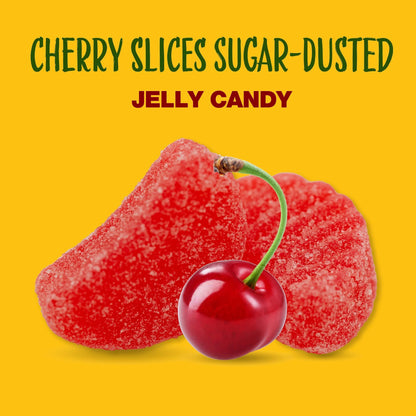 Cherry Slices Jelly Candy 2 Pound Bulk Bag – Sugar-Dusted Chewy Cherry Gummy Candy, ~90 Pieces, Perfect for Candy Buffets, Parties, Holiday Celebrations & Gifting