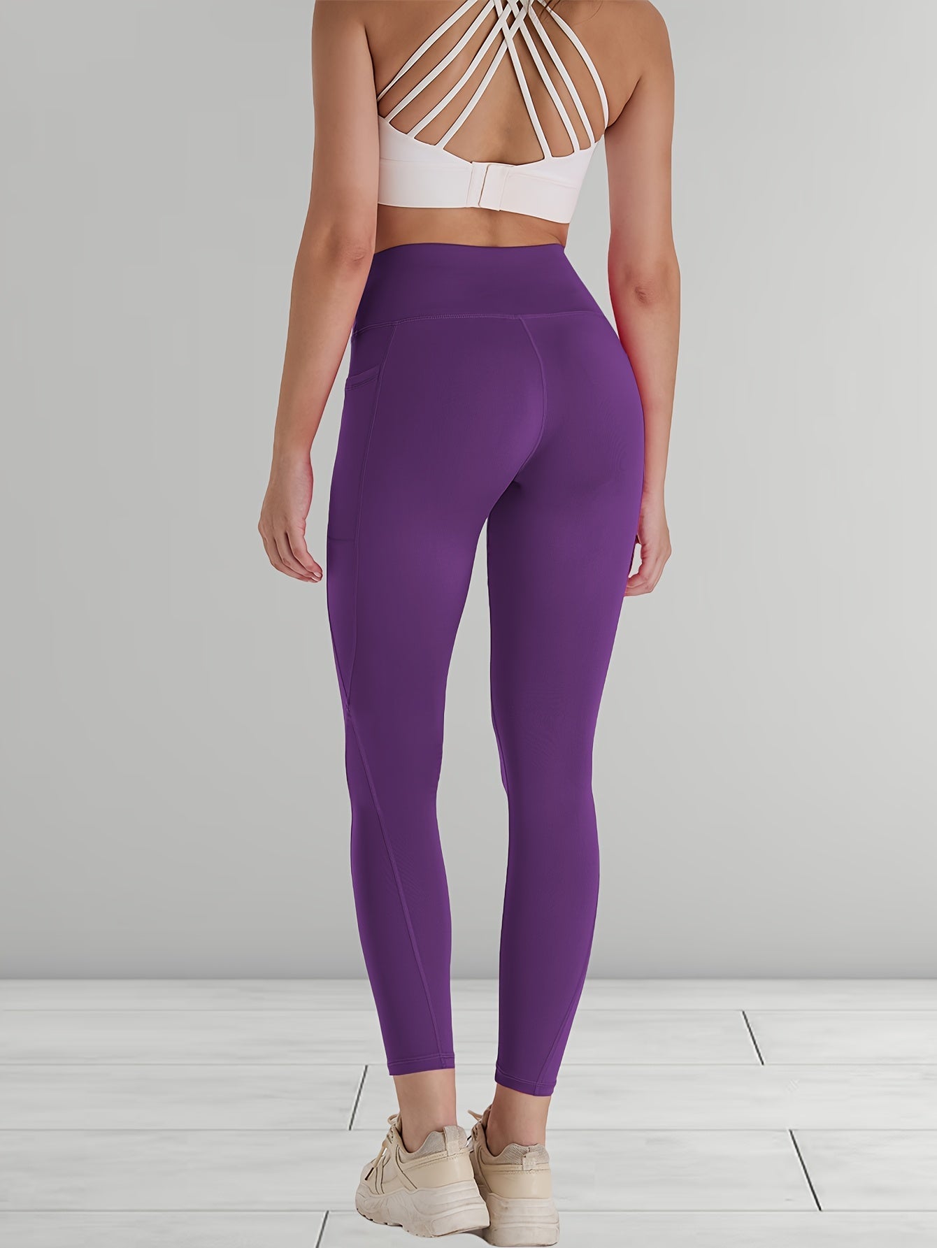 Women's High Waist Compression Leggings 3-Pack with Pockets 230g Breathable Tights for Yoga Fitness Sports Daily Wear – All Seasons Multi-Color Shapewear S-XXL