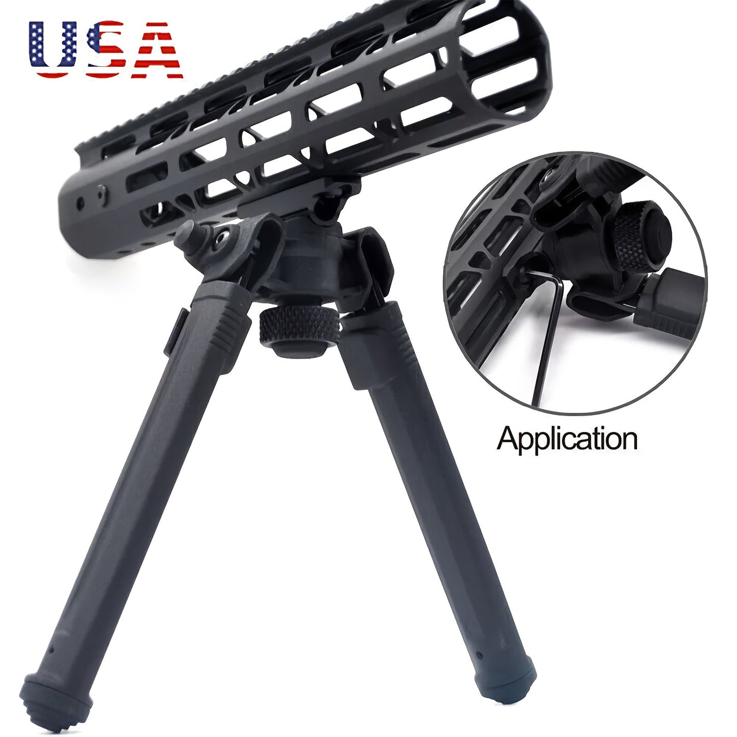 MAG M-LOK Bipod – Lightweight Aluminum Alloy Foldable Bipod for Hunting & Shooting, Quick-Release Folding, Non-Slip Rubber Feet, Black & Flat Dark Earth, Compatible with M4 AR15 M-LOK Handguards