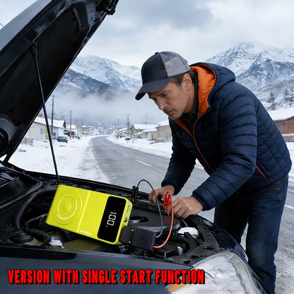 Portable Car Jump Starter 12V Battery Booster Pack with Optional Air Compressor - Emergency Battery Jump Start for Gasoline & Diesel Engines, Compatible with Sedans, SUVs, Trucks & Lawn Mowers