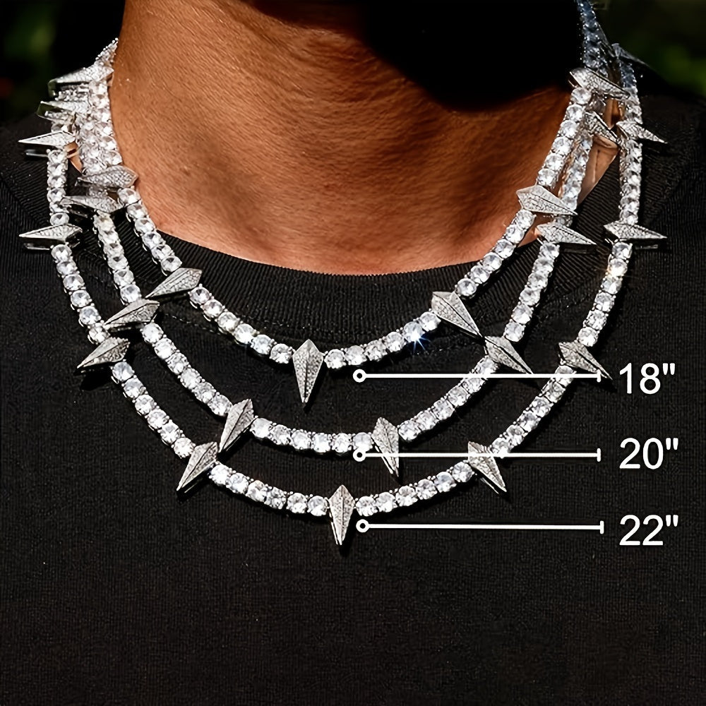 Wolf Tooth Pendant Necklace for Men Gothic Tribal Spike Chain Necklace Bold Statement Jewelry Sizes 18 20 22 Inch Gift for Him Christmas Valentine Birthday
