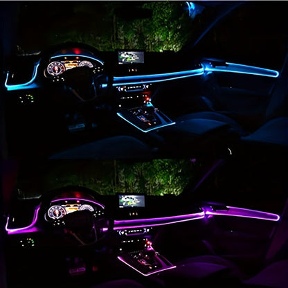 Car Interior LED Ambient Light Kit 7-Color RGB App Control with Music Sync Rhythm 3M Strip for Doors Console Dashboard – Wireless Car Atmosphere Lighting Underglow Accent Lights