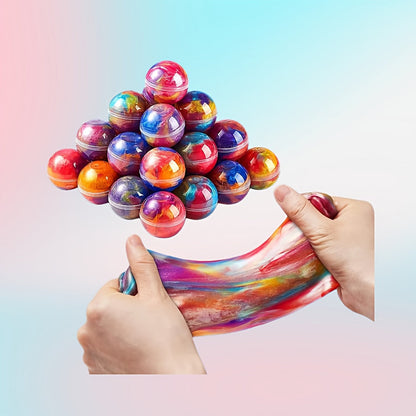 Galaxy Slime Balls 36 Pack Party Favors for Kids Bendable Flexible Non-Sticky Mess-Free Slime Spheres 3 Galaxy Color Combos Classroom Rewards Birthday Easter Halloween Christmas Gifts