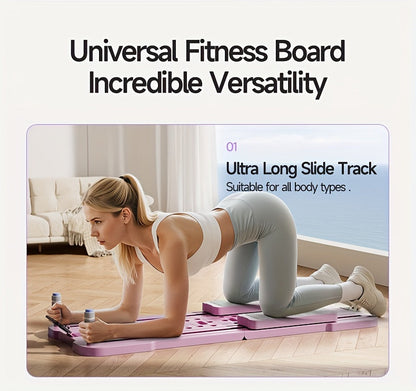 9-in-1 Portable Pilates Reformer Board for Home Gym – Multifunctional Ab Wheel & Push-Up Workout Machine, Full Body Core Trainer, Muscle Toning Exercise Equipment, Ideal Gift for Her & Him