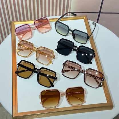 14-Pack Women's Square Frame Tinted Fashion Glasses Set – Minimalist European & American Style, Durable PC Frames, Colorful Lenses, Bulk Party & Gathering Eyewear for Women