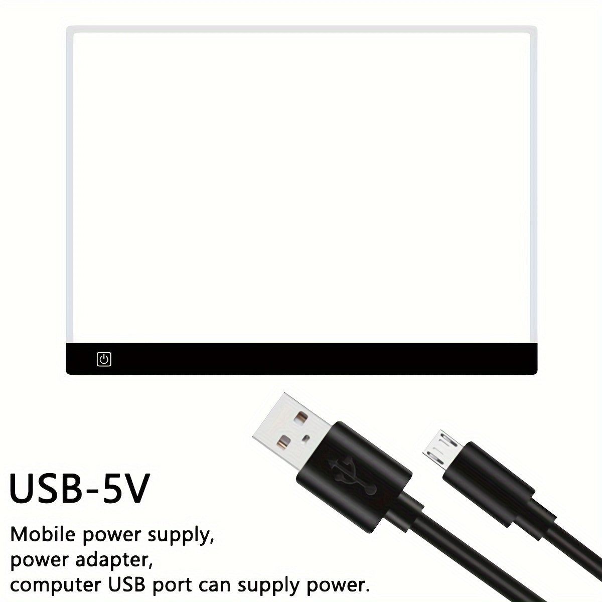 LED Light Pad for Diamond Painting – A2 A3 A4 A5 USB Powered, Adjustable Brightness, Ultra-Thin Light Board for Tracing Sketching Drawing Animation Stencil Art Craft, Optional Bracket & Drill Pen
