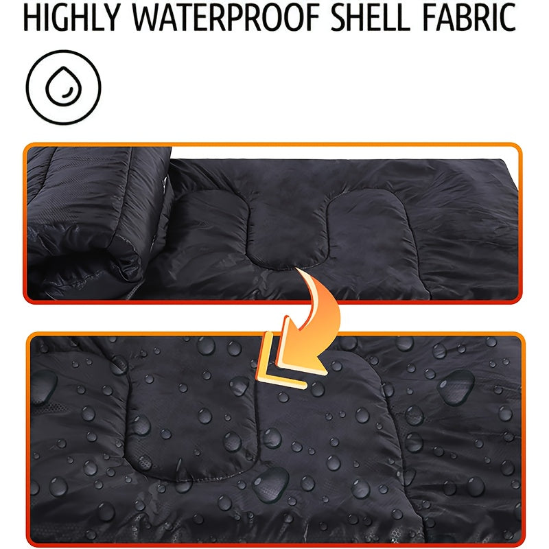 3-Season Camping Sleeping Bag with Pillow & Compression Sack – Lightweight Sleep System for Adults, Hiking Backpacking Outdoor Adventures Travel & Emergency Use, 4 Colors