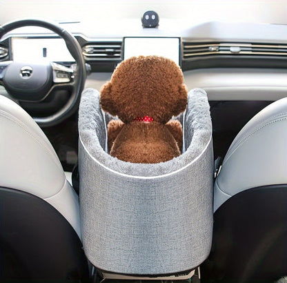 Dog Car Seat Booster for Small & Medium Pets – Portable Pet Travel Bag with Secure Buckle Closure, Elevated View, Polyester Construction for Dogs & Cats in Car