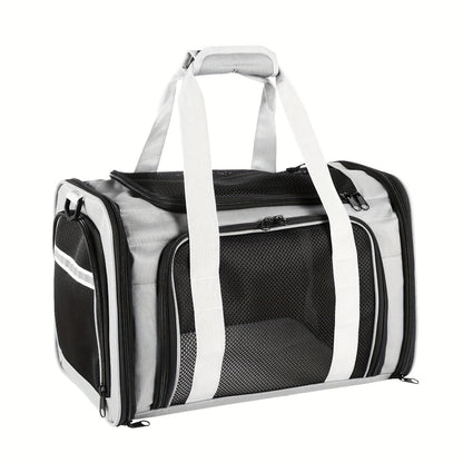 Airline Approved Pet Carrier Soft Sided – TSA Approved Collapsible Travel Bag for Small Dogs, Cats & Kittens Under 15 lbs, Fits Under Airplane Seat