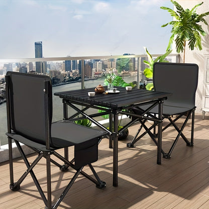 Large Portable Folding Table with Storage Bag - Outdoor Camping Picnic BBQ Garden Table Lightweight Easy Setup for Car Travel Self-Driving Tours
