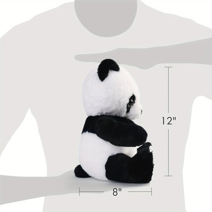 Light Up Panda Stuffed Animal 8 & 12 Inch – Cute Panda Bear Plush Toy with LED Glow Light, Soft Hugging Plushie Gift for Kids Boys Girls, Birthday Christmas Holiday Home Decor