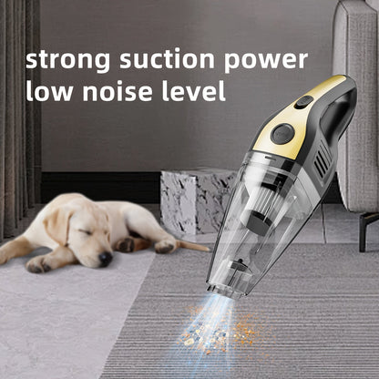 Cordless Rechargeable Handheld Vacuum Cleaner – 6KPa Strong Suction, Quiet 40dB, Portable Mini Vacuum for Pet Hair, Car, Keyboard, Office & Home Cleaning with Crevice Tool