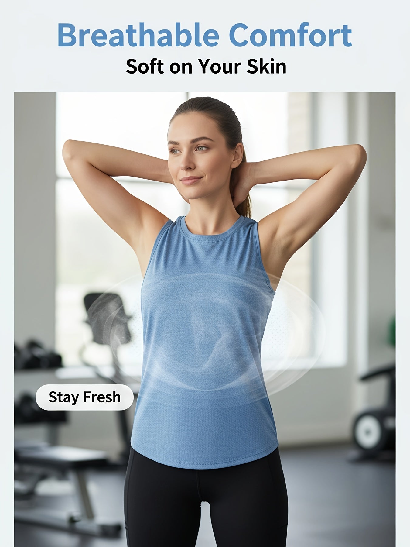 5 Pack Women's Athletic Tank Tops Quick Dry I-Back Design – Breathable Moisture-Wicking Workout Shirts for Fitness Training, Running & Gym, Sizes S-XXL, Mixed Colors