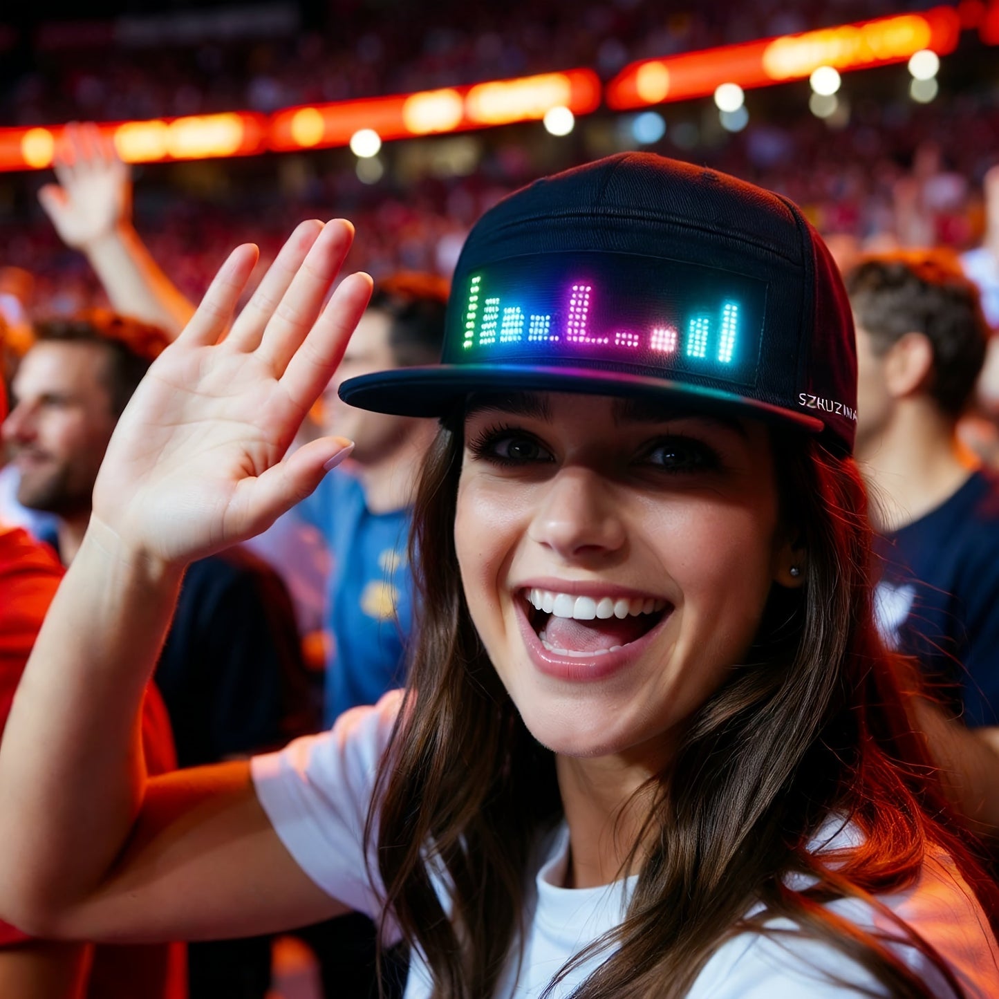 Programmable LED Hat APP Controlled Scrolling Text Animation Light Up Cap Unisex Adjustable Smart LED Baseball Cap for Party Wedding Valentine's Day Carnival Festival Men Women