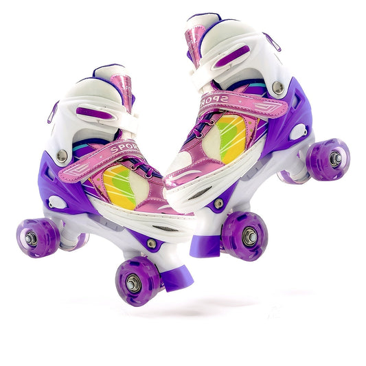 Adjustable Kids Roller Skates with Light-Up Wheels – Fun LED Rollerskates for Boys & Girls Ages 4–12, Youth & Toddler Sizes S/M/L, 9 Colors