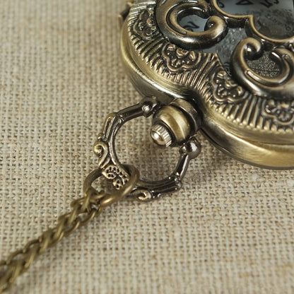 Silver Heart-Shaped Hollow Pendant Pocket Watch Necklace for Women - Elegant Quartz Locket Watch Stainless Steel Vintage Charm Jewelry, Perfect Mother's Day Valentine's & Birthday Gift