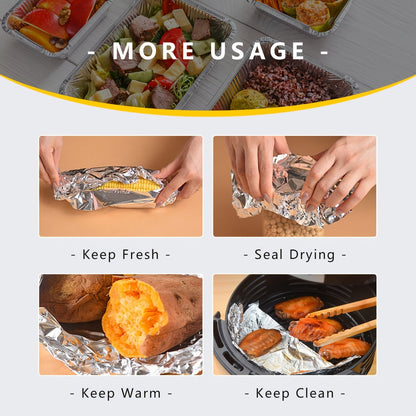 Heavy Duty Aluminum Foil Rolls 6 or 12 Pack – 12 Inch Wide, 30 Sq Ft Per Roll, Thick Strong Foil for Cooking, Grilling, Baking, Food Storage & Restaurant Use, Easy Open Tab