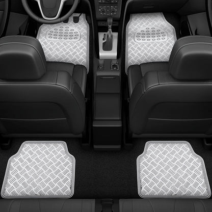 4-Piece Car Floor Mats Set Waterproof All-Weather Heavy Duty - Non-Slip Dustproof Easy Clean Universal Fit for SUV Truck Sedan, Full Coverage Interior Protection Mats in Multiple Colors