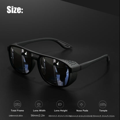 Polarized Steampunk Sports Sunglasses for Men & Women – UV400 HD Lens Cycling Running Fishing Driving Glasses, Durable Side Cutout Frame, Outdoor Athletic Eyewear