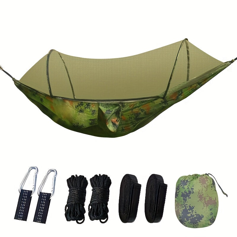 3-in-1 Double Camping Hammock with Mosquito Net and Sun Shade – Lightweight Portable Durable, Ideal for Camping Hiking Backpacking Picnicking Parks, 7 Color Options