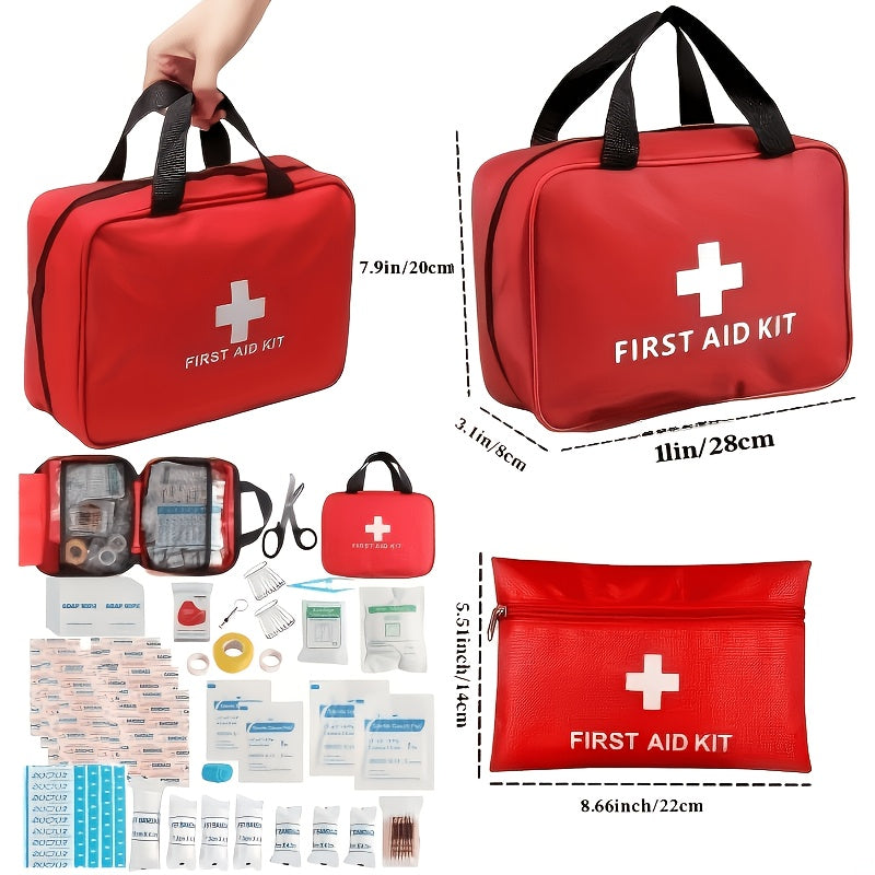 Outdoor First Aid Kit 22-Piece Emergency Survival Medical Pack for Camping Hiking Hunting Travel Backpacking – Portable Waterproof Bag with Essential Gear