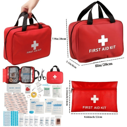 Outdoor First Aid Kit 22-Piece Emergency Survival Medical Pack for Camping Hiking Hunting Travel Backpacking – Portable Waterproof Bag with Essential Gear