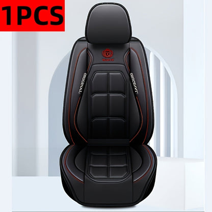 Faux Leather Car Seat Covers Universal Fit – Waterproof & Dirt-Resistant Protective Seat Cover for Cars, SUVs, Vans & Trucks, 1pc / 2pcs / 5pcs Set, Multiple Colors