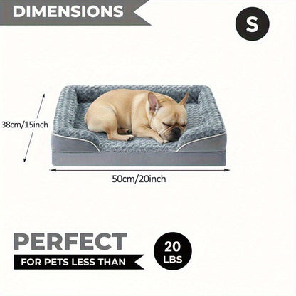 Orthopedic Dog Bed Extra Large Washable – C-Shape Memory Foam Sofa with Removable Cover, Nonskid Bottom & Bolster Support for Large & Giant Dogs, Grey