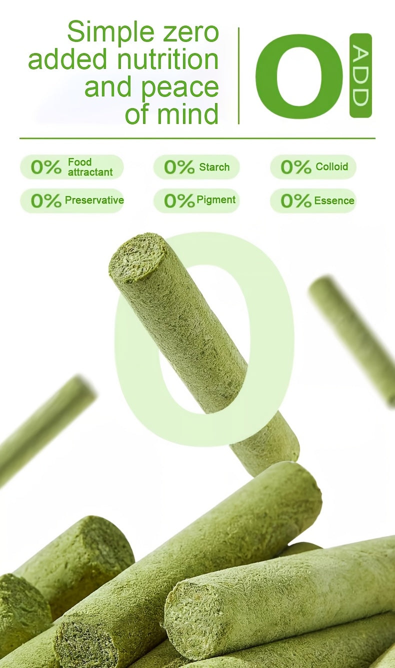 15pcs Dog Grass Stick Chews – Natural Teeth Cleaning Chewable Treats, Breath Freshener, High Fiber Digestive Health Snack Made with Grass & Meat – Healthy Dog Treat for All Breeds