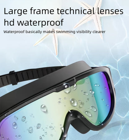 Anti-Fog Swim Goggles 2-Pack with Earplugs, Nose Clip & Waterproof Bag – UV Protection Swimming Goggles for Men, Women & Teens, Outdoor Pool & Water Sports Accessories Kit