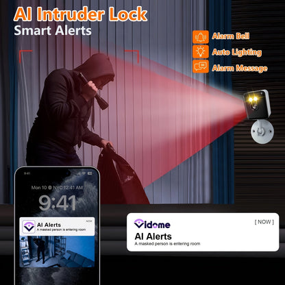 2 Pack WiFi Indoor Security Camera 3MP HD AI Humanoid Detection Full Color Night Vision Two-Way Audio Smart Motion Detection Alexa Compatible App Control Home Surveillance Camera