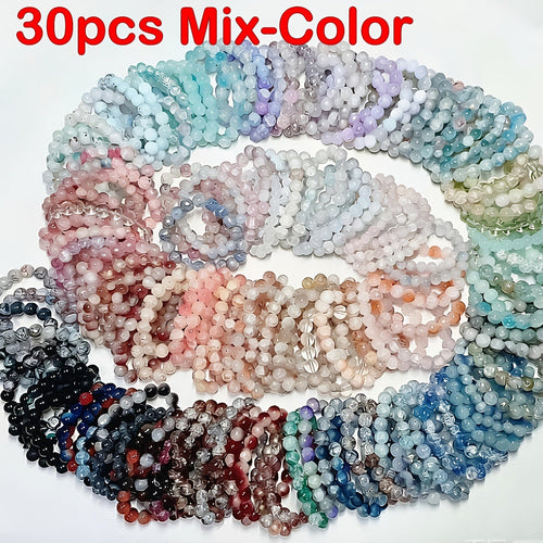 Bohemian Beaded Bracelet Set for Women 30 50 80pcs Colorful Glass Beads Vintage Boho Stackable Bracelets Random Mix Match for Casual Parties Vacation Jewelry Accessories