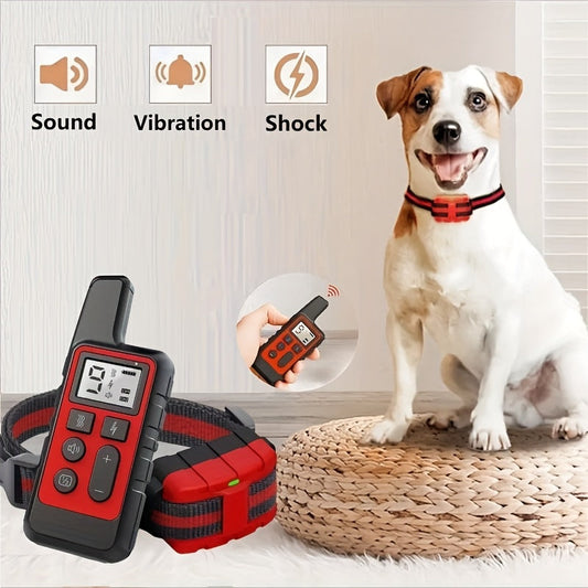 9-Level Remote Dog Training Collar – Rechargeable E-Collar with Shock, Vibration & Tone Modes, 500M Range, Adjustable for Small Medium Large Dogs, Safe Electronic Bark Control