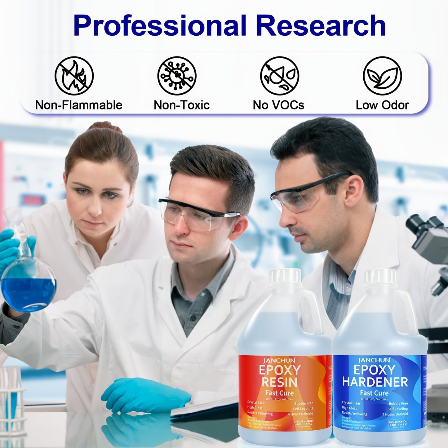 Clear Epoxy Resin Kit, No Yellowing No Bubble High Gloss Casting & Coating Resin with Mixing Tools & Gloves, 1:1 Ratio Art Resin for Jewelry Making, Countertops, River Tables, Coasters & DIY Crafts