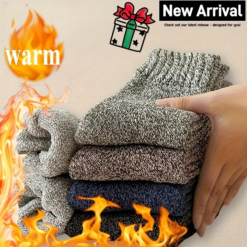 Thermal Hiking Socks 9 Pairs Unisex Thick Warm Terry Socks for Men Women Multi-Color Winter Boot Socks Cold Weather Arch Support Reinforced Toe Breathable Cozy Casual Bed Socks US Size 6-10