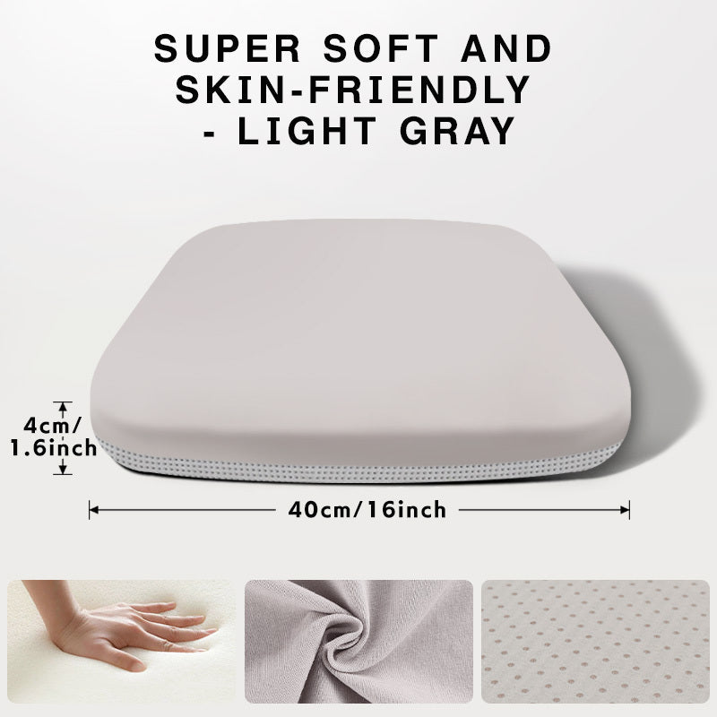 Extra Large Ergonomic Seat Cushion 15.72 Inch High-Density PU Foam Non-Slip Base Washable Breathable Cover for Office Chair Car Seat – Extended Seating Support