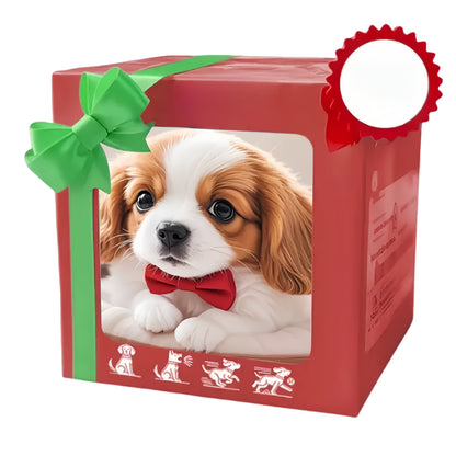 Interactive Robot Puppy Toy Walking Barking Tail Wagging Realistic Electric Simulation Dog with Dog Bone Accessory Gift Box Kids Birthday Christmas New Year Gift Boys Girls