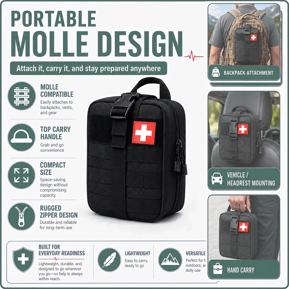 Professional First Aid Kit 399 Piece & 99 Piece Survival Gear Emergency Kit for Hiking Camping Hunting Car Travel – Includes Scissors Tweezers Splints – Gift for Men